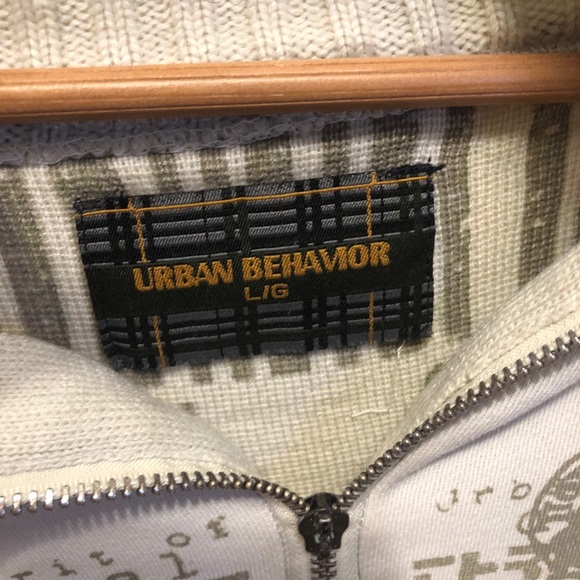 Urban Behavior Heavy Fab Men’s zip up sweater SZ L - Picture 5 of 7